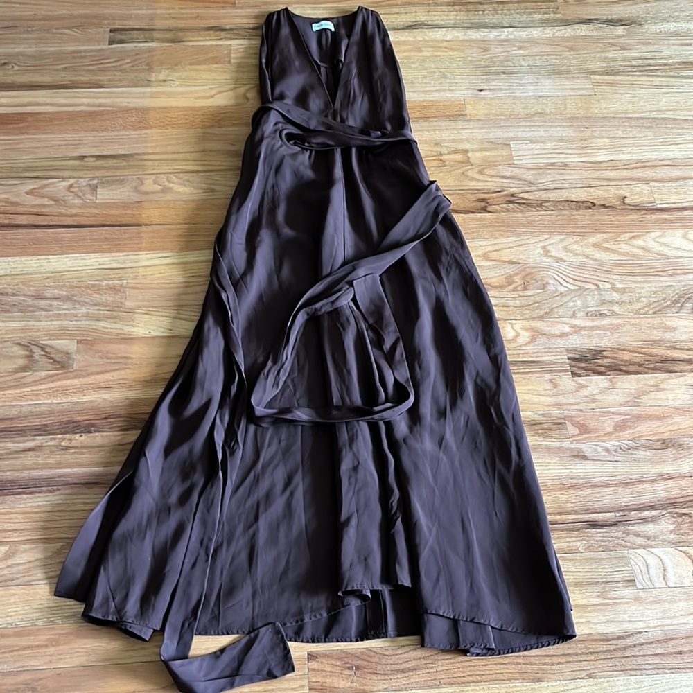 Scanlan Theodore brown viscose halter neck sundress